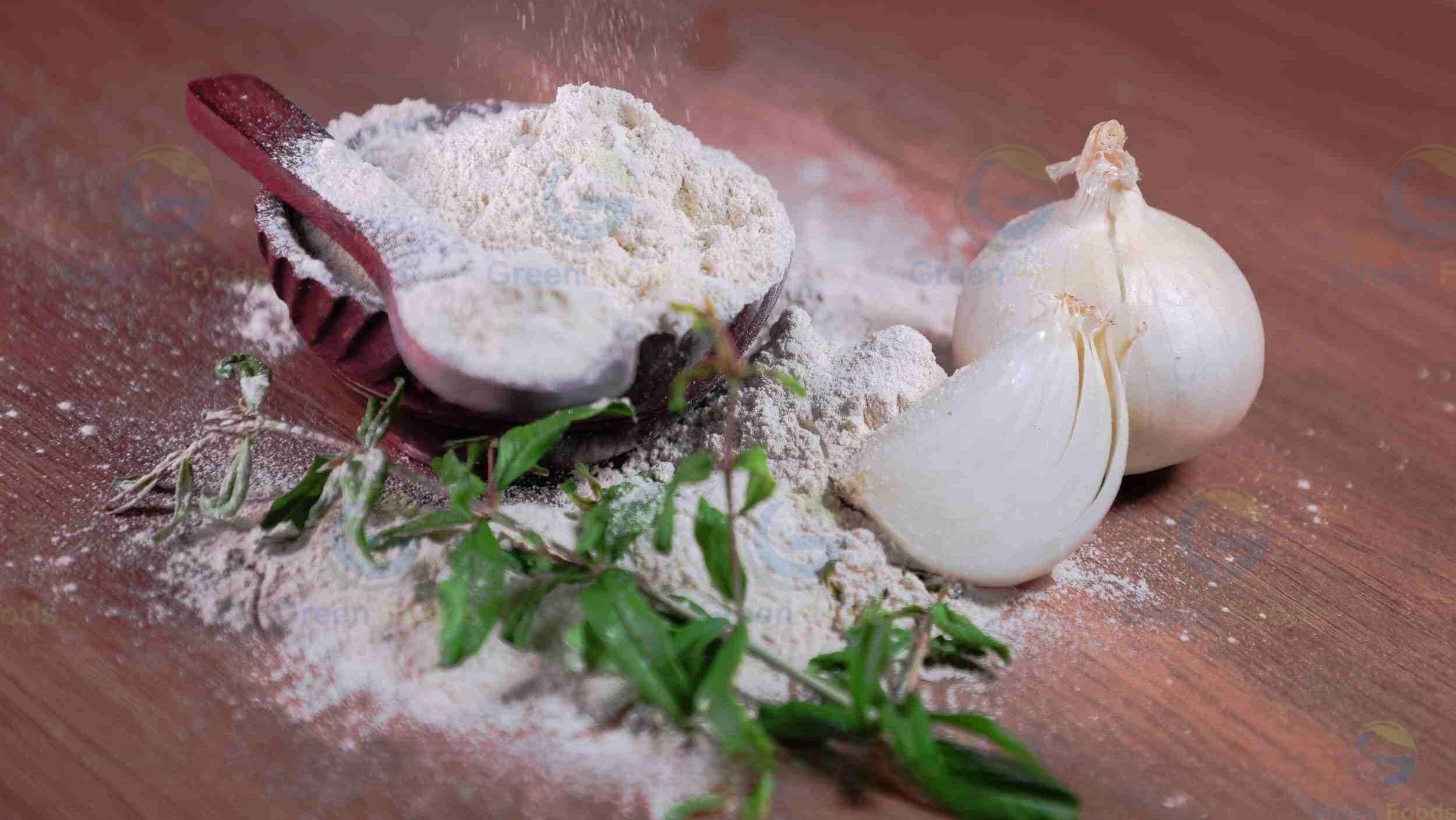Dehydrated white onion powder